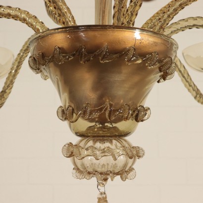 Murano Chandelier Glass Italy Mid 20th Century