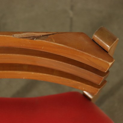 Fünf Stühle aus Buchenholz Vintage Italien 60er Jahre