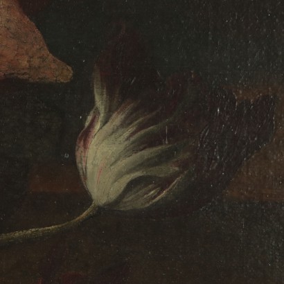 Stillleben mit Blumen und Obst Gemälde 17. Jahrhundert