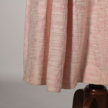 Vintage Dress Pink Jacquard Milan Italy 1950s-1960s