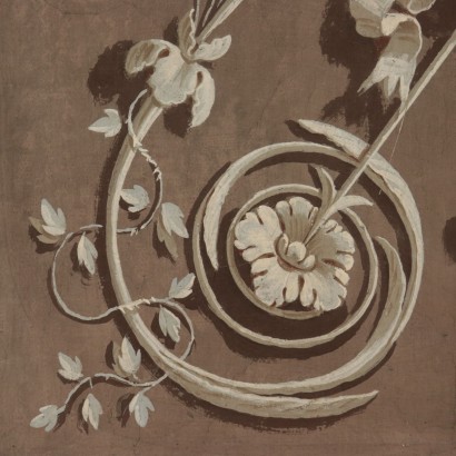 Neoklassisches Dekoratives Element Gemälde 18. Jahrhundert