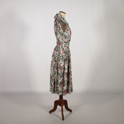 Robe Vintage de Jour avec des Fleurs Italie Années 50