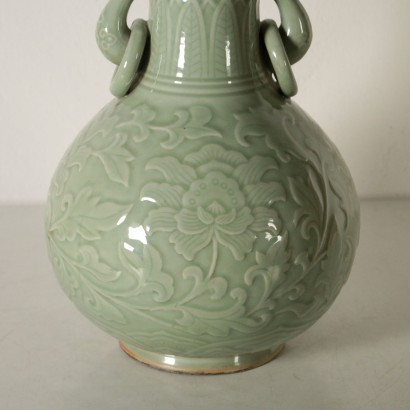 Celadon Porcelain Vase Manufactured in China 20th Century