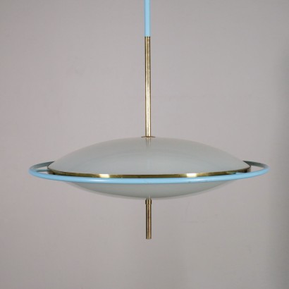 Ceiling Light Brass Lacquered Metal Vintage Italy 1960s
