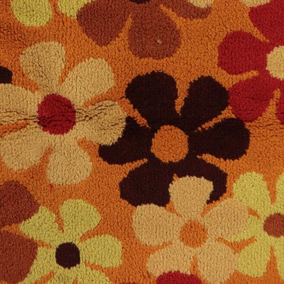 Vintage Rug with Flowers 1970s-1980s