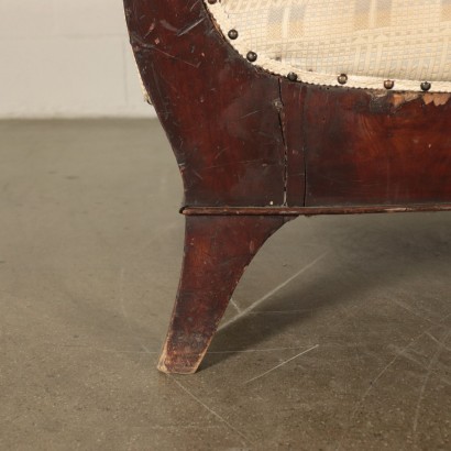Serpentine Walnut Chaise Longue Mitte des 19. Jahrhunderts