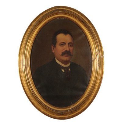 Portait of a Man Oil Painting Late 19th Century