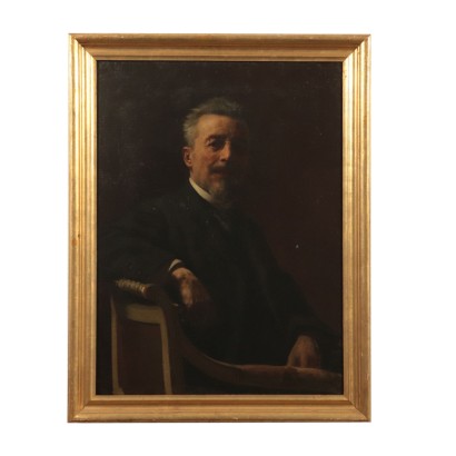 Portrait of a Man Oil Painting Late 19th Century