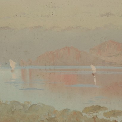 Glimpse of Capri Painting Late 19th Century