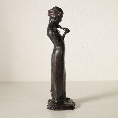 Sculpture Bronzee Fille avec une Tresse Paul Troubetzkoy '900