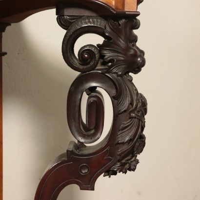 Beeindruckender Konsolentisch mit Spiegel Italien 19. Jahrhundert