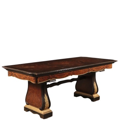 Inlaid Revival Table with Gilding Italy 20th Century
