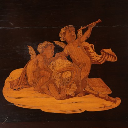 Eindrucksvolles Kabinett mit Inlays Ebenholz Italien 19. Jahrhundert