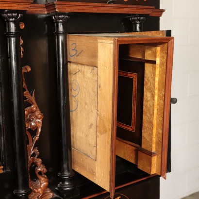 Impressive Cabinet with Inlays Ebony Italy 19th Century