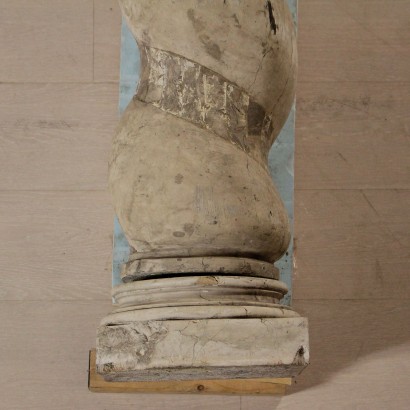 Par de columnas Berniniane de mármol