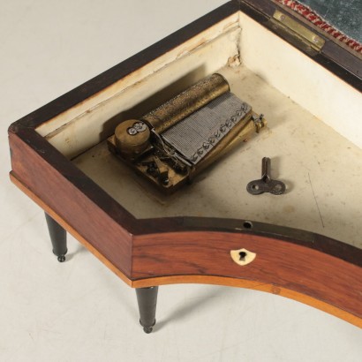 Tiny Grand Piano with Carillon Made in Austria 19th Century
