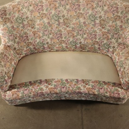 Two-seater Sofa Fabric Upholstery Vintage Italy 1950s