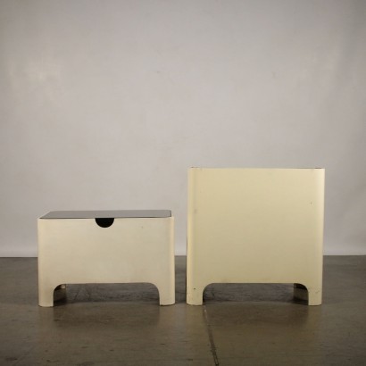 Bench and Stool Lacquered Wood Vintage Italy 1960s