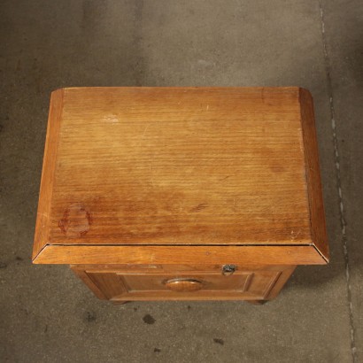 Pair of Nightstands Oak Veneer Vintage Italy 1940s