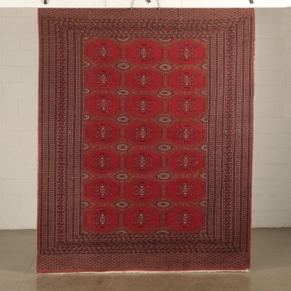 Tapis Bukhara Laine Coton Fabrication manuelle Pakistan Années 70-80