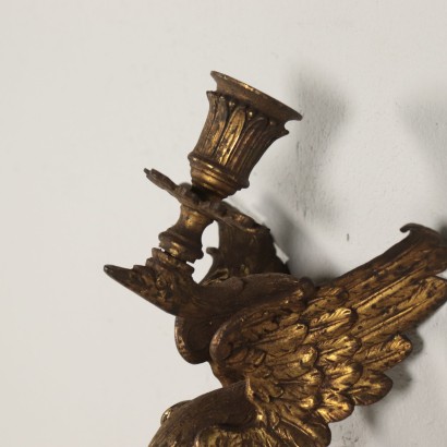 Suite de trois Appliques Bronze doré Italie Fin '800- Début '900