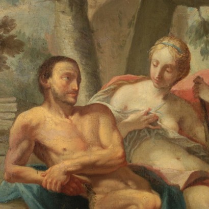 Heracles and Omphale Oil Painting 18th Century