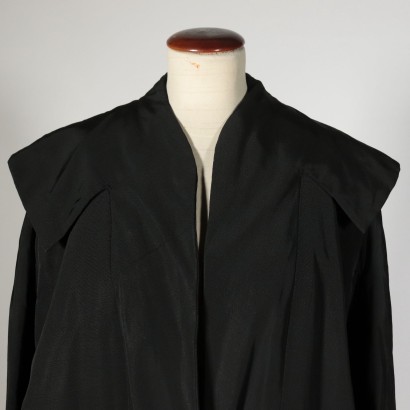 Vintage Black Coat Made in Italy 1950s