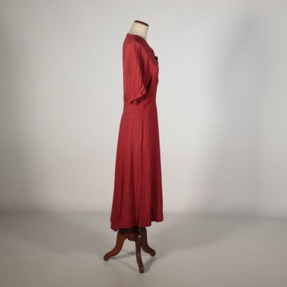 Vintage Summer Red Dress manufactured in Italy 1930s