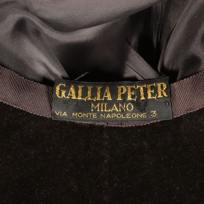 Chapeau Vintage Gallia Peter Velours Marron Italie