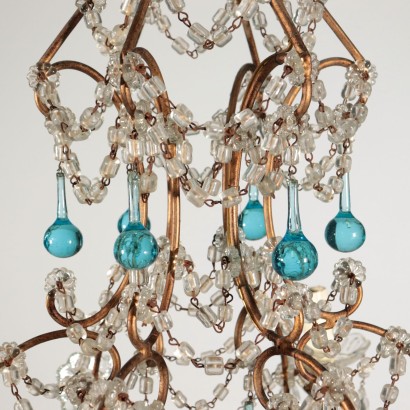 Three Arm Chandelier Italy Early 20th Century