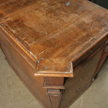Antique Pedestal Desk Manufactured in Italy in Early 19th Century
