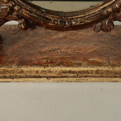Miroir de Table Bois sculpté doré Italie Fin '700