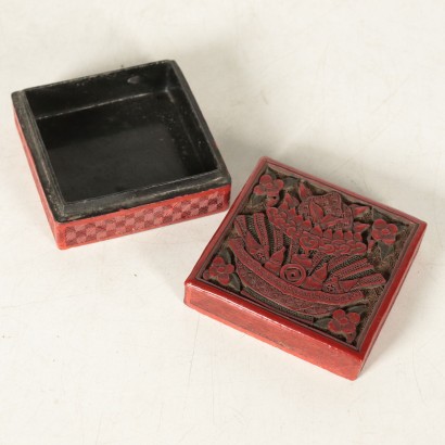 Cinnabar Red Lacquer Box 20th Century