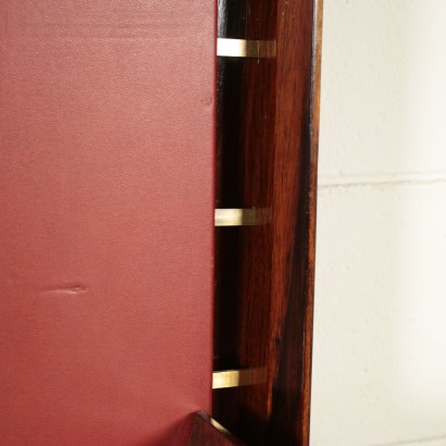 Bookcase La Permanente Mobili Cantù Rosewood Brass Leatherette 1950s