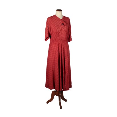 Vestido Vintage De Verano Rojo