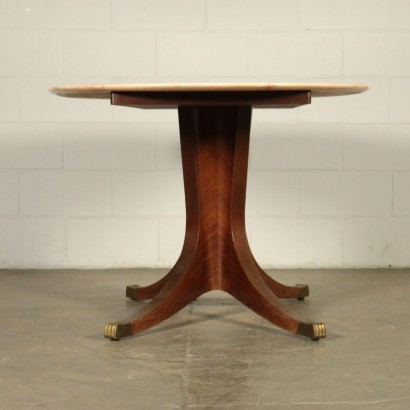 Vintage Table Rosewood Veneer and Marble Italy 1950s-1960s