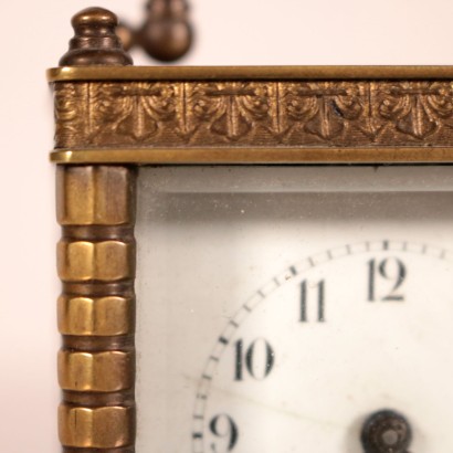 Horloge de Voyage Bronze Verre Métal émaillé '800