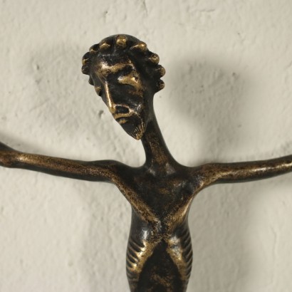Bronze Crucifix Othmar Winkler Italy 20th Century