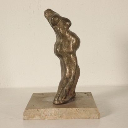 Sculpture Bronze Marbre Signature de l'Auteur Italie Années 70