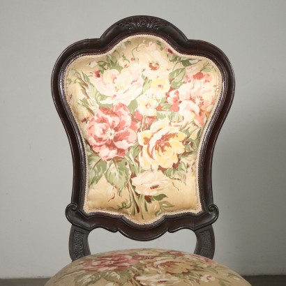 Inlayed Walnut Chair Italy 19th Century