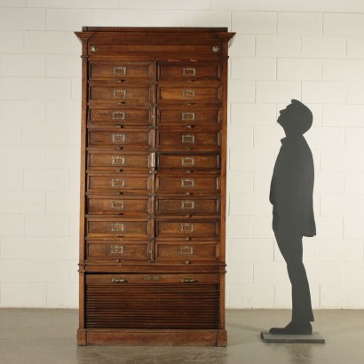 Walnut File Cabinet Italy Early 20th Century