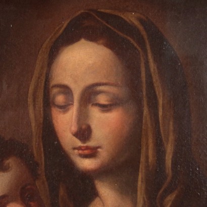 Vierge à l'Enfant Huile sur Toile Italie '700