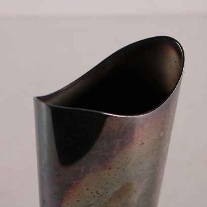 Silver-plated Brass Vases Designed by Giuliano Malimpensa 1980s-1990s