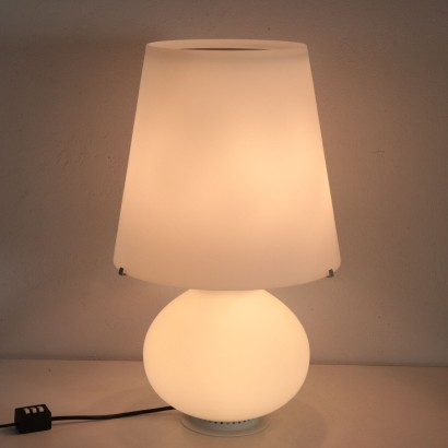 Table Lamp by Max Ingrand metal Opaline Glass 1960s