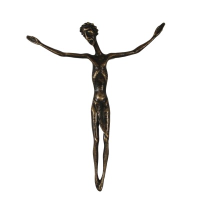 Bronze Crucifix Othmar Winkler Italy 20th Century