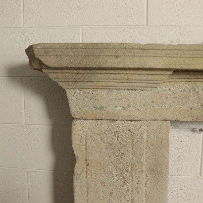Large Fireplace Mantel in Stone Italy Early 20th Century