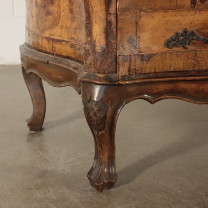 Walnut Chest with Mirror Italy 20th Century