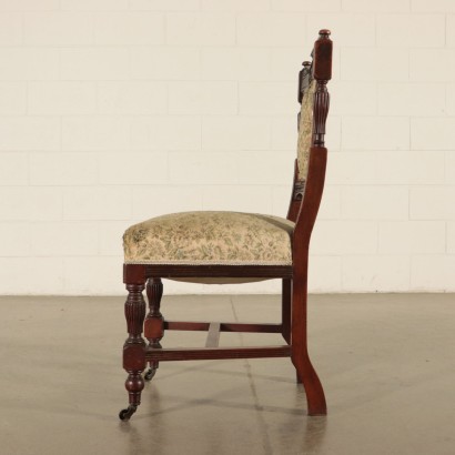 Group of Four Mahogany Chairs Italy Late 19th Century