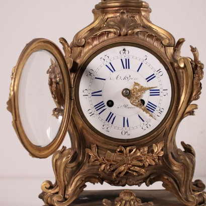 Horloge Baroque de Table Bronze Ciselé Doré France '800