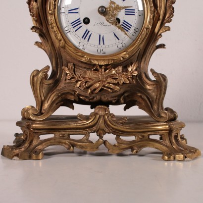 Horloge Baroque de Table Bronze Ciselé Doré France '800
